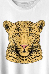 Leopard Face Çıta Lepoar Yüzü Lion Head Baskılı Tişört Unisex T-shirt - Thumbnail