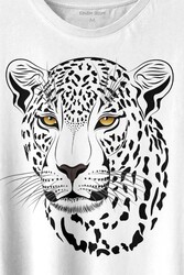 Leopard Face Çıta Lepoar Yüzü Lion Head Baskılı Tişört Unisex T-shirt - Thumbnail