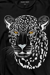 Leopard Face Çıta Lepoar Yüzü Lion Head Uzun Kollu Tişört Baskılı T-Shirt - Thumbnail