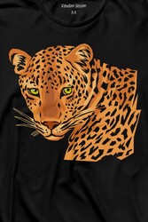 Leopard Face Çıta Lepoar Yüzü Lion Head Uzun Kollu Tişört Baskılı T-Shirt - Thumbnail