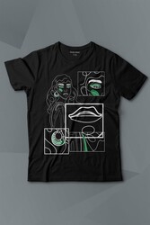 Line Art Kadın Çizim Minimal Baskılı Tişört Çocuk T-shirt - Thumbnail