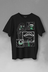 Line Art Kadın Çizim Minimal Baskılı Tişört Unisex T-Shirt - Thumbnail