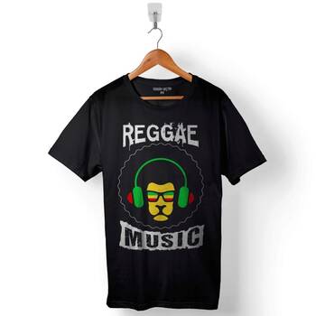 Lion Raggae Music Bob Marley Baskılı Tişört Unisex T-Shirt