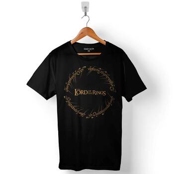 Lord Of The Rings Yüzüklerin Efendisi Logo Baskılı Tişört Unisex T-Shirt