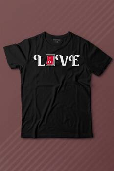 Love Live Tipografi Anahatar Baskılı Tişört Çocuk T-shirt