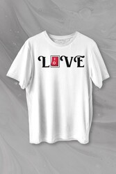 Love Live Tipografi Anahatar Baskılı Tişört Unisex T-shirt - Thumbnail