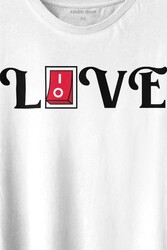 Love Live Tipografi Anahatar Baskılı Tişört Unisex T-shirt - Thumbnail