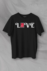 Love Live Tipografi Anahatar Baskılı Tişört Unisex T-Shirt - Thumbnail