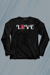 Love Live Tipografi Anahatar Uzun Kollu Tişört Baskılı T-Shirt - Thumbnail