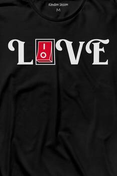 Love Live Tipografi Anahatar Uzun Kollu Tişört Baskılı T-Shirt