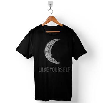 Love Yourself Kendin Sev Yarım Ay Baskılı Tişört Unisex T-Shirt