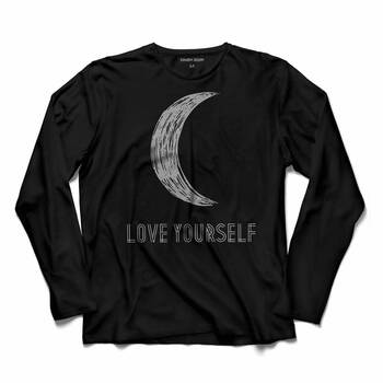 LOVE YOURSELF KENDİN SEV YARIM AY UZUN KOLLU TİŞÖRT