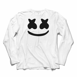 Marshmello Dj Chrıstopher Comstock Uzun Kollu Tişört Baskılı T-Shirt - Thumbnail