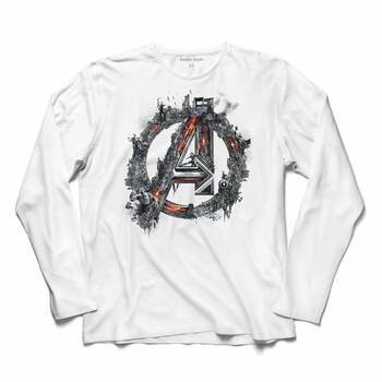 Marvels Avengers Flowers Uzun Kollu Tişört Baskılı T-Shirt