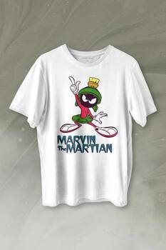 Marvin The Martian Marslı Marvin Çizgi Film Baskılı Tişört Unisex T-shirt