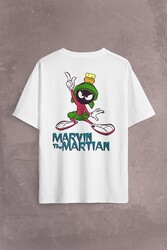 Marvin The Martian Marslı Marvin Çizgi Film Sırt Ön Baskılı Oversize Tişört Unisex T-Shirt - Thumbnail