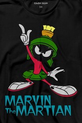 Marvin The Martian Marslı Marvin Çizgi Film Uzun Kollu Tişört Baskılı T-Shirt - Thumbnail