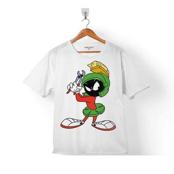 MARVIN THE MARTIAN MARSLI MARVİN LOGO ÇOCUK TİŞÖRT