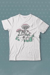 Mashroom Forrest Mantar Orman Outdoor Retro Baskılı Tişört Çocuk T-shirt - Thumbnail