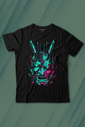 Mask Hannya Demon Japonca Japanese Maske Oni Baskılı Tişört Çocuk T-shirt - Thumbnail