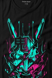 Mask Hannya Demon Japonca Japanese Maske Oni Baskılı Tişört Çocuk T-shirt - Thumbnail