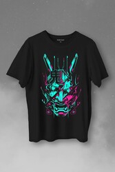 Mask Hannya Demon Japonca Japanese Maske Oni Baskılı Tişört Unisex T-Shirt - Thumbnail