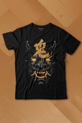 Mask Hannya Demon Maske Japonca Japanese Baskılı Tişört Çocuk T-shirt - Thumbnail