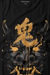 Mask Hannya Demon Maske Japonca Japanese Baskılı Tişört Çocuk T-shirt - Thumbnail