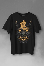 Mask Hannya Demon Maske Japonca Japanese Baskılı Tişört Unisex T-Shirt - Thumbnail