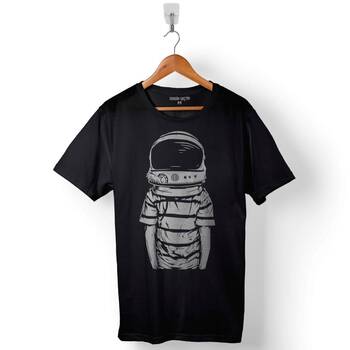 Masum Uçan Astronot Cosmos Gezegen Galaksi Uzay Baskılı Tişört Unisex T-Shirt