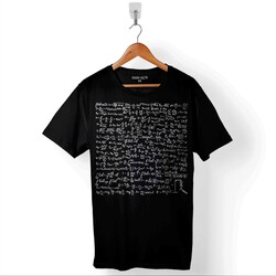 Matematik Denklemi İntihar Einstein Formül Problem Baskılı Tişört Unisex T-Shirt - Thumbnail