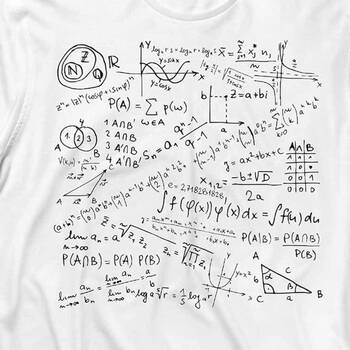 Matematik Fizik Formülü Denklem Sınav Uzun Kollu Tişört Baskılı T-Shirt