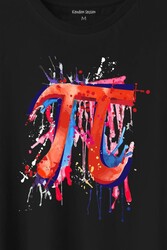 Matematik Sembölü Pi Sayısı 3,14 14 Mart Günü Baskılı Tişört Unisex T-Shirt - Thumbnail