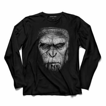 MAYMUNLAR CEHENNEMİ CAESAR EVRİM EVOLUTION MAYMUN WAR PLANET APES UZUN KOLLU TİŞÖRT