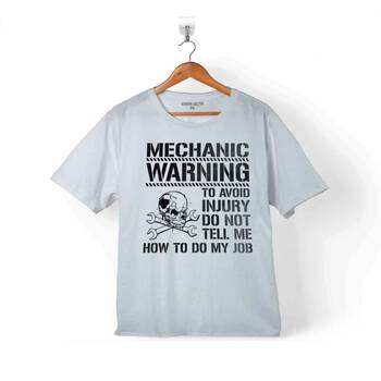 MECHANIC WARNING AVOID DİKKAT YAKLAŞMA KAVGA ÇOCUK TİŞÖRT