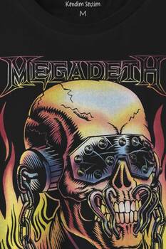 Megadeth Skull Rengareng Lamb Of God Baskılı Tişört Unisex T-shirt