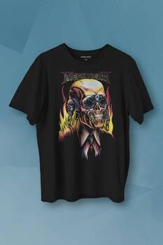 Megadeth Skull Rengareng Lamb Of God Baskılı Tişört Unisex T-shirt