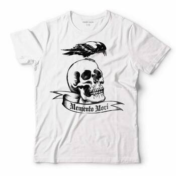 MEMENTO MORI SKULL CROW SKELETON KURU KAFA ÇOCUK TİŞÖRT