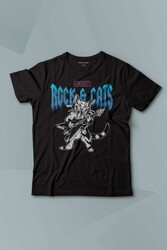 Meowtallica Rock Cat Metallica Gitar Kedi Kısa Kollu Baskılı T-shirt Çocuk Tişört - Thumbnail