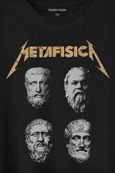 Metafisica Metallica Metafizik Felsefe Filozof Baskılı Tişört Unisex T-Shirt - Thumbnail