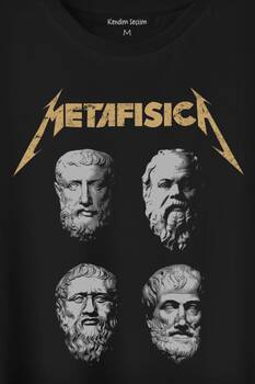 Metafisica Metallica Metafizik Felsefe Filozof Baskılı Tişört Unisex T-Shirt