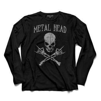 METAL HEAD SKULL KURU KAFA METALLICAUZUN KOLLU TİŞÖRT