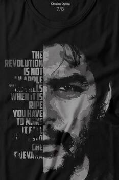 Metal Poster Ernosto Che Guevara Hafl Face Yarım Yüz Baskılı Tişört Çocuk T-shirt