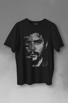 Metal Poster Ernosto Che Guevara Hafl Face Yarım Yüz Baskılı Tişört Unisex T-Shirt