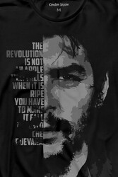 Metal Poster Ernosto Che Guevara Hafl Face Yarım Yüz Uzun Kollu Tişört Baskılı T-Shirt - Thumbnail