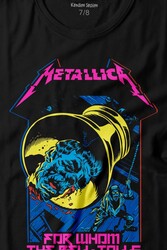 Metallica For Whom The Bell Tolls New Yeni Rock Metal Müzik Baskılı Tişört Çocuk T-shirt - Thumbnail