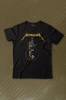 Metallica Iron Cross Gitar Baskılı Tişört Çocuk T-shirt