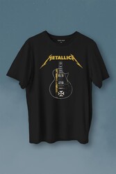 Metallica Iron Cross Gitar Baskılı Tişört Unisex T-Shirt - Thumbnail