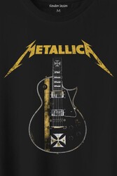 Metallica Iron Cross Gitar Baskılı Tişört Unisex T-Shirt - Thumbnail