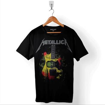 Metallica Kirk Ouija Board Guitar Rock Gitar Baskılı Tişört Unisex T-Shirt